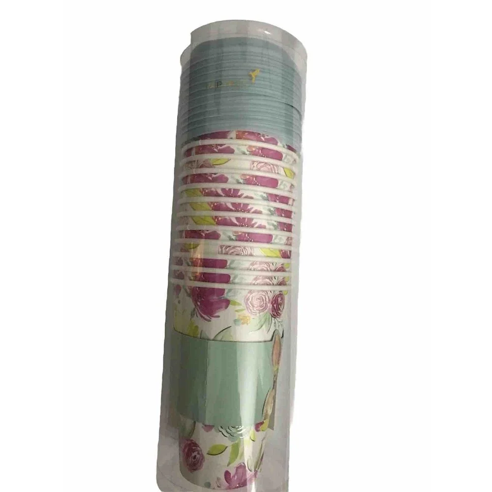 Papyrus Disposable Easter Paper Hot Cups - Pack of 12 with Lids & Sleeves